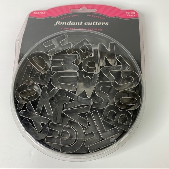 New Stainless Steele Alphabet Fondant Cutters New in Package - Picture 2 of 5